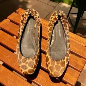 Donald J Pliner Women's Giraffe Print Ballet Flats Size 7.5 Brown